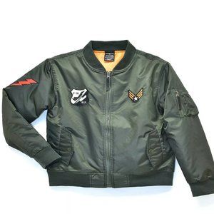 Rings of Fire Patch Bomber Jacket - BOYS XL